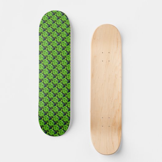 Romantische Liebe Green Glitzer Rose Skateboard (Vorderseite)