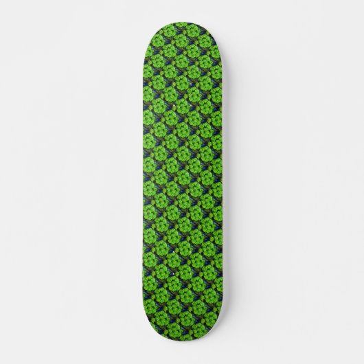 Romantische Liebe Green Glitzer Rose Skateboard (Vorne)