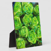 Romantische Liebe Grüne Valentine Glitzer Rose Fotoplatte (Seite)