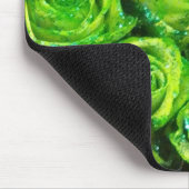 Romantische Liebe Grüne Valentine Glitzer Rose Mousepad (Ecke)
