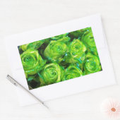 Romantische Liebe Grüne Valentine Glitzer Rose Rechteckiger Aufkleber (Umschlag)