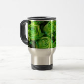Romantische Liebe Grüne Valentine Glitzer Rose Reisebecher (Vorderseite Links)