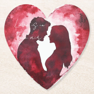 Romantische Liebe Herz Hochzeit Untersetzer