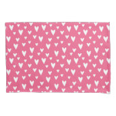 Romantische Liebe Herz Pink Weißes Girly Valentine Kissenbezug (Vorderseite)