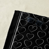 ROMANTISCHE LIEBE HERZ SCHWARZ STRANDTUCH (Beispiel)