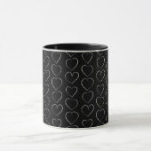 ROMANTISCHE LIEBE HERZ SCHWARZ TASSE (Zentrum)