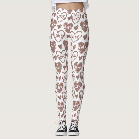 Romantische Liebe Herz - Valentinstag Legende Leggings (Vorderseite)