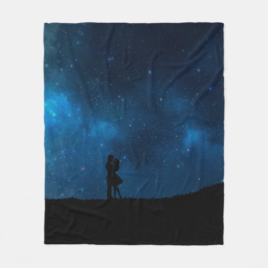 Romantische Liebe - Herzdesign Fleecedecke (Vorderseite)