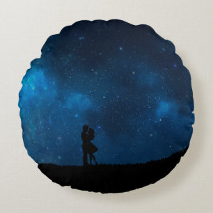 Romantische Liebe - Herzdesign Rundes Kissen