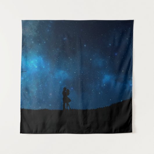 Romantische Liebe - Herzdesign Wandteppich (Vorderseite)