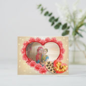 Romantische Liebe Herzens Kunstdruckerei Ankündigungspostkarte (Stehend Vorderseite)