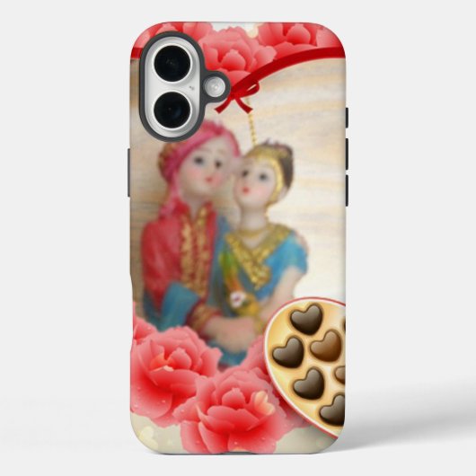 Romantische Liebe Herzens Kunstdruckerei Case-Mate iPhone Hülle (Rückseite)