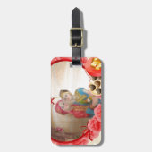 Romantische Liebe Herzens Kunstdruckerei Gepäckanhänger (Vorderseite vertikal)