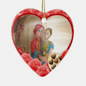 Romantische Liebe Herzens Kunstdruckerei Keramik Ornament (Rechts)