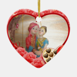 Romantische Liebe Herzens Kunstdruckerei Keramik Ornament