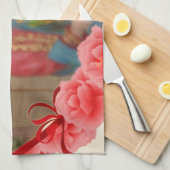 Romantische Liebe Herzens Kunstdruckerei Küchentuch (Viertel Falte)