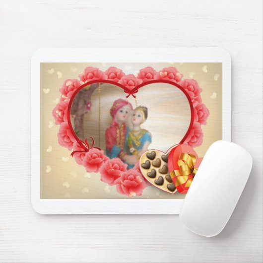 Romantische Liebe Herzens Kunstdruckerei Mousepad (Mit Mouse)