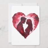 Romantische Liebe Herzenshochzeit Einladung (Rückseite)