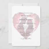 Romantische Liebe Herzenshochzeit Einladung (Vorderseite)