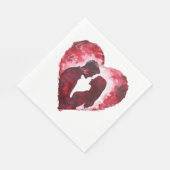 Romantische Liebe Herzenshochzeit Serviette (Ecke)