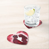 Romantische Liebe Herzenshochzeit Untersetzer (Vor Ort)