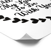 Romantische Liebe Herzgedicht Zitate Typografie Ku Poster (Ecke)