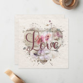 Romantische Liebe Herzkarte Mitteilungskarte (Vorderseite/Rückseite Beispiel)