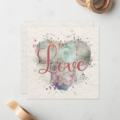 Romantische Liebe Herzkarte Mitteilungskarte (Vorderseite/Rückseite Beispiel)