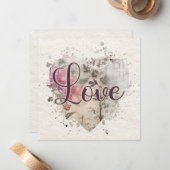 Romantische Liebe Herzkarte Mitteilungskarte (Vorderseite/Rückseite Beispiel)