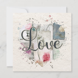 Romantische Liebe Herzkarte Mitteilungskarte