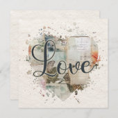 Romantische Liebe Herzkarte Mitteilungskarte (Vorne/Hinten)