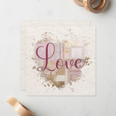 Romantische Liebe Herzkarte Mitteilungskarte (Vorderseite/Rückseite Beispiel)