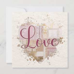 Romantische Liebe Herzkarte Mitteilungskarte