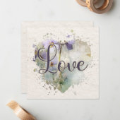 Romantische Liebe Herzkarte Mitteilungskarte (Vorderseite/Rückseite Beispiel)