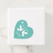 Romantische Liebe Herzturteltauben Hochzeit danke Geschenkanhänger (Beispiel)