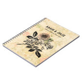 Romantische Liebe Hochzeit Jahrestag oder Valentin Notizblock (Linke Seite)