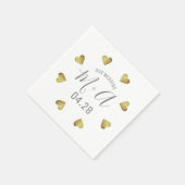 Romantische Liebe Hochzeit Serviette (Ecke)
