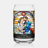 Romantische Liebe im Glass-Stil Europäische Hochze Dosenglas (Vorderseite)