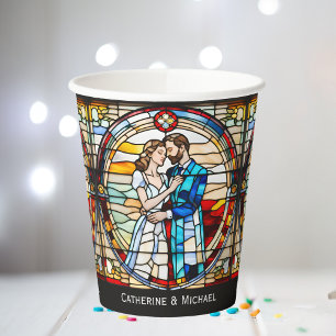 Romantische Liebe im Glass-Stil Europäische Hochze Pappbecher