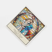 Romantische Liebe im Glass-Stil Europäische Hochze Serviette (Ecke)