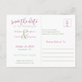 Romantische Liebe ist Save the Date in der Luft Ankündigungspostkarte (Rückseite)