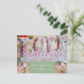 Romantische Liebe ist Save the Date in der Luft Ankündigungspostkarte (Stehend Vorderseite)