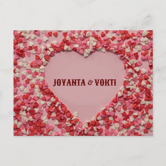 Romantische Liebe Joyanta & vokti Geschenkkarte Postkarte (Vorderseite)