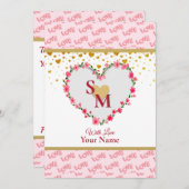 Romantische Liebe-Kalligraphie-Monogramm (Vorne/Hinten)