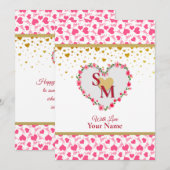 Romantische Liebe-Kalligraphie-Monogramm (Vorne/Hinten)