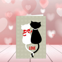 Romantische Liebe Katzen Valentine