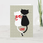 Romantische Liebe Katzen Valentine Karte (Vorderseite)