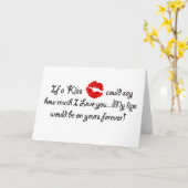 Romantische Liebe Kiss Zitat Kissing Romantikzitat Karte (Gelbe Blume)