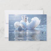 Romantische Liebe Lake Swan Wedding RSVP Card Einladung (Rückseite)