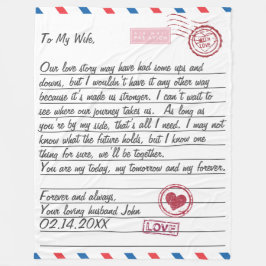 Romantische Liebe Letter Valentine's Day Anniversa Fleecedecke